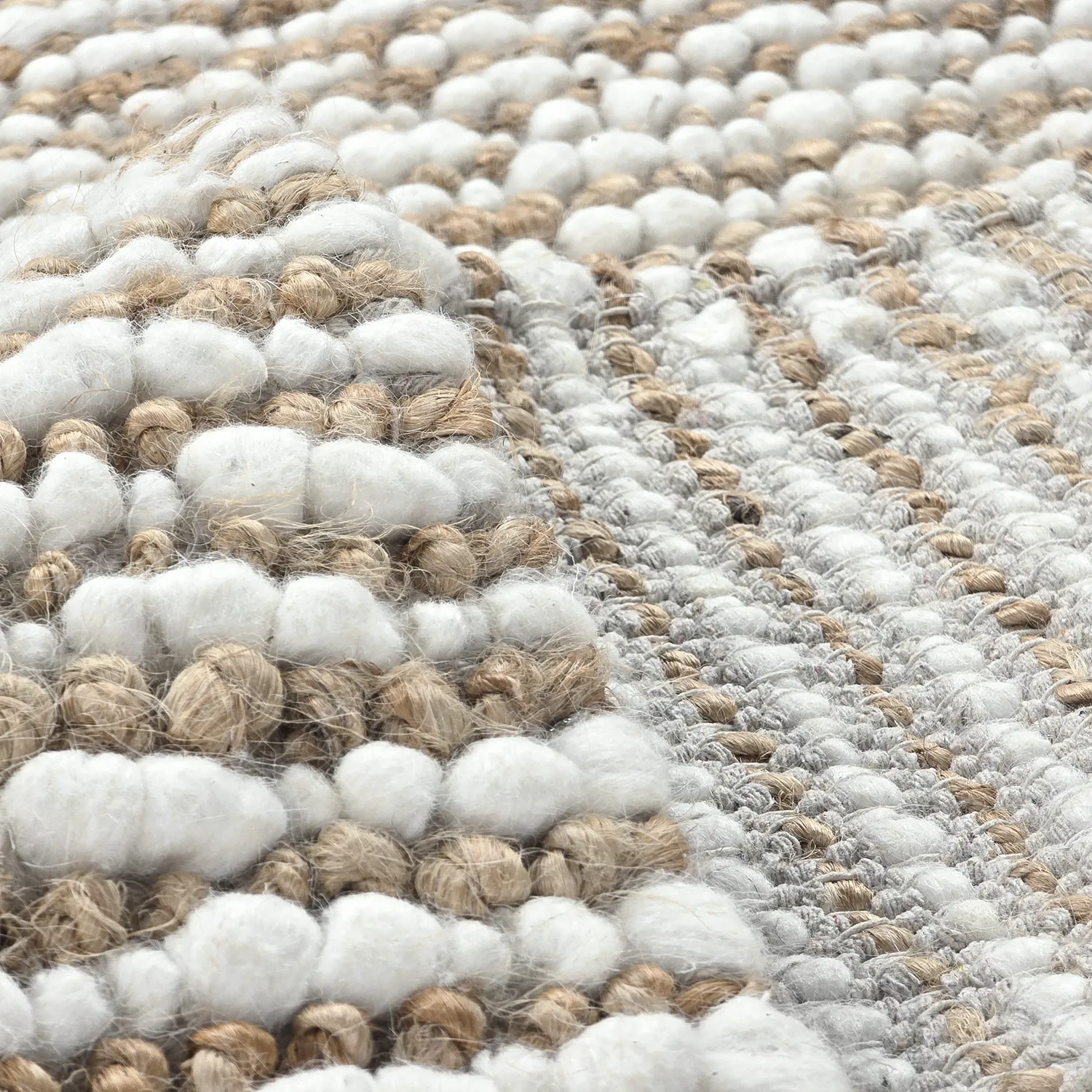 Zsákruha szőnyeg - Bally Jute/wool Bubble (természet/fehér)