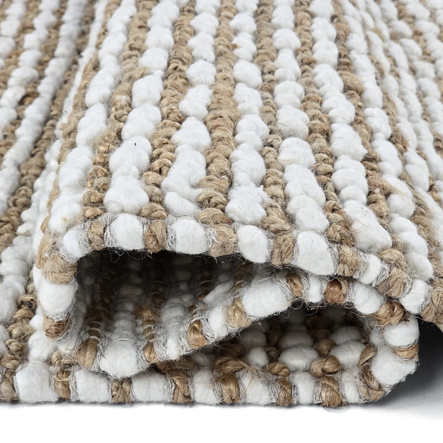 Zsákruha szőnyeg - Bally Jute/wool Bubble (természet/fehér)
