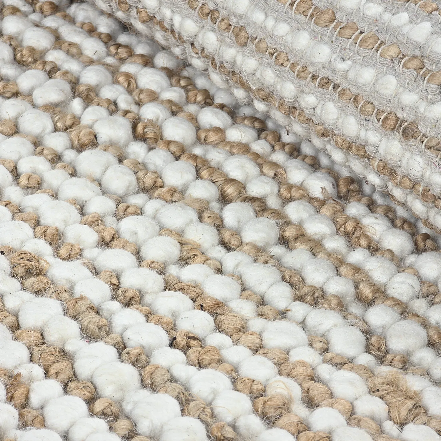 Zsákruha szőnyeg - Bally Jute/wool Bubble (természet/fehér)