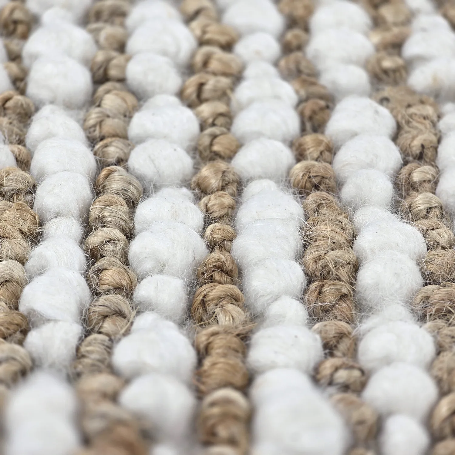 Zsákruha szőnyeg - Bally Jute/wool Bubble (természet/fehér)