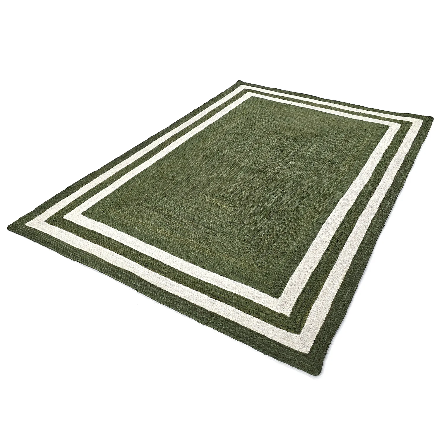 Zsákruha szőnyeg - Jessore (katonai zöld/fehér)