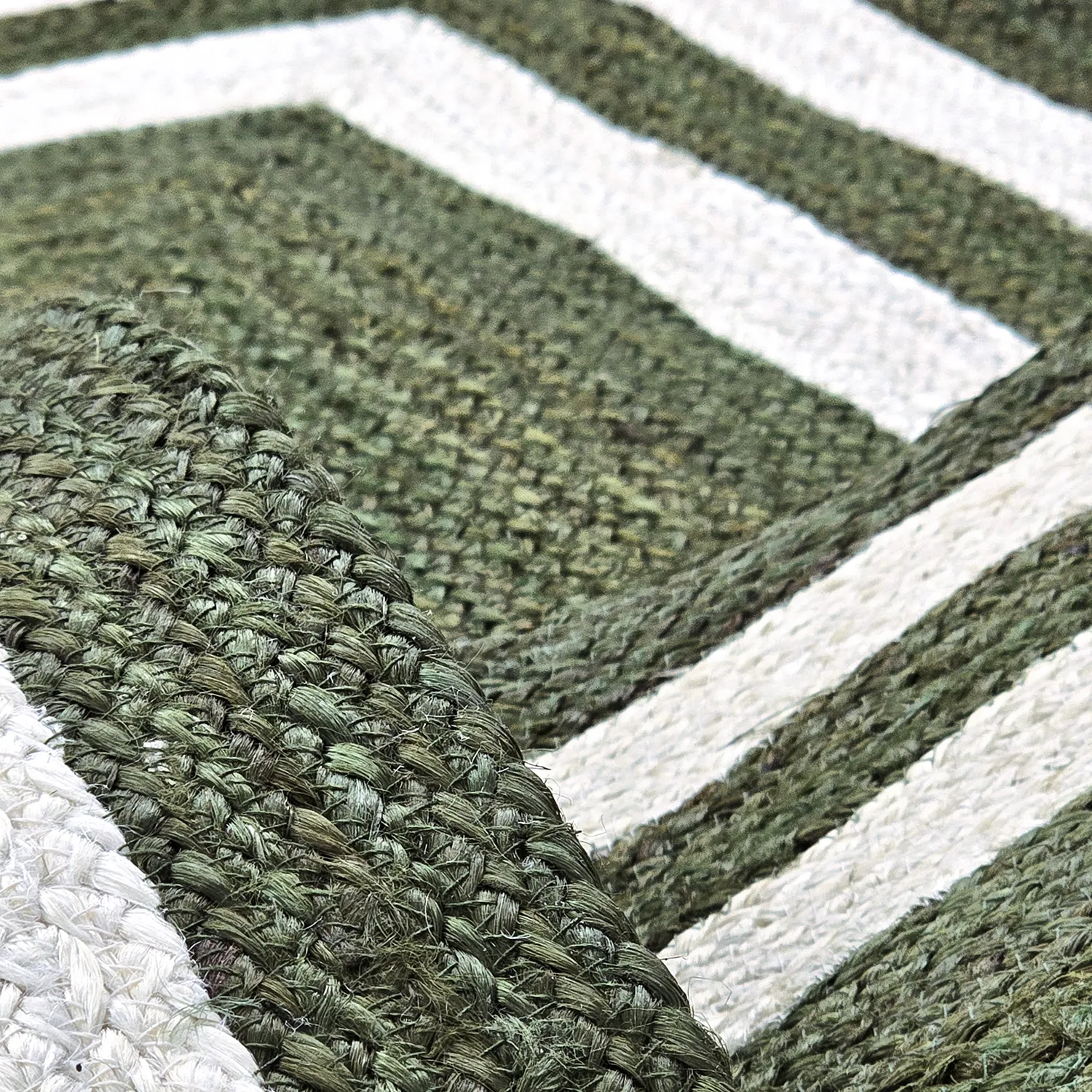 Zsákruha szőnyeg - Jessore (katonai zöld/fehér)