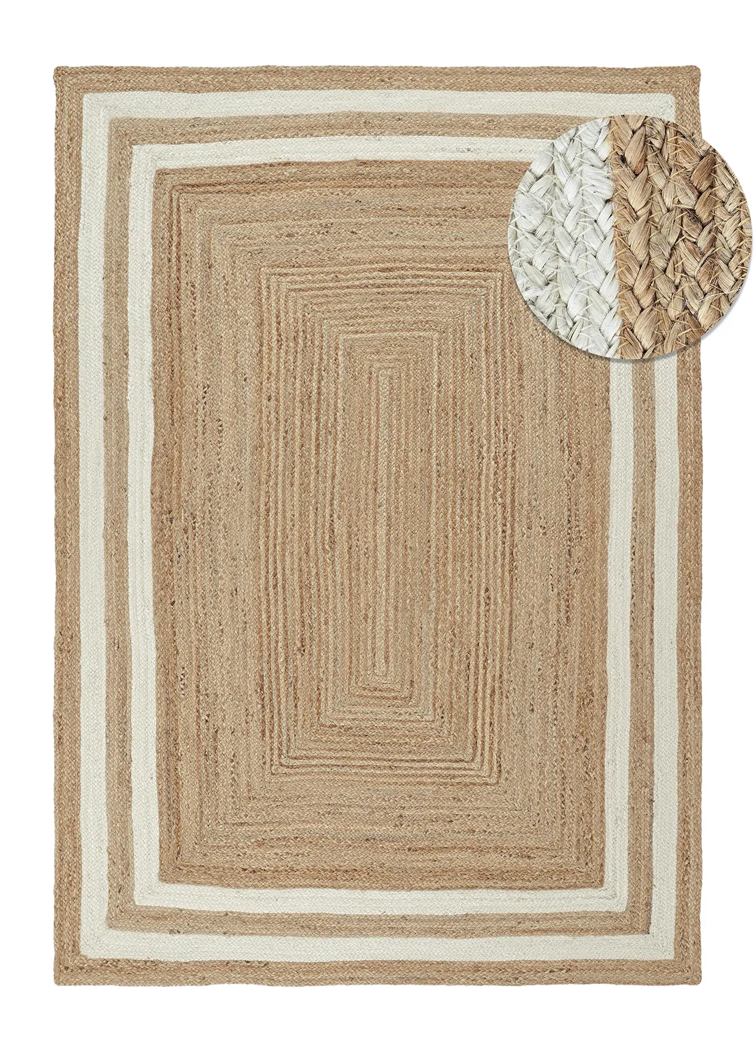 Zsákruha szőnyeg - Jessore (természet/fehér)