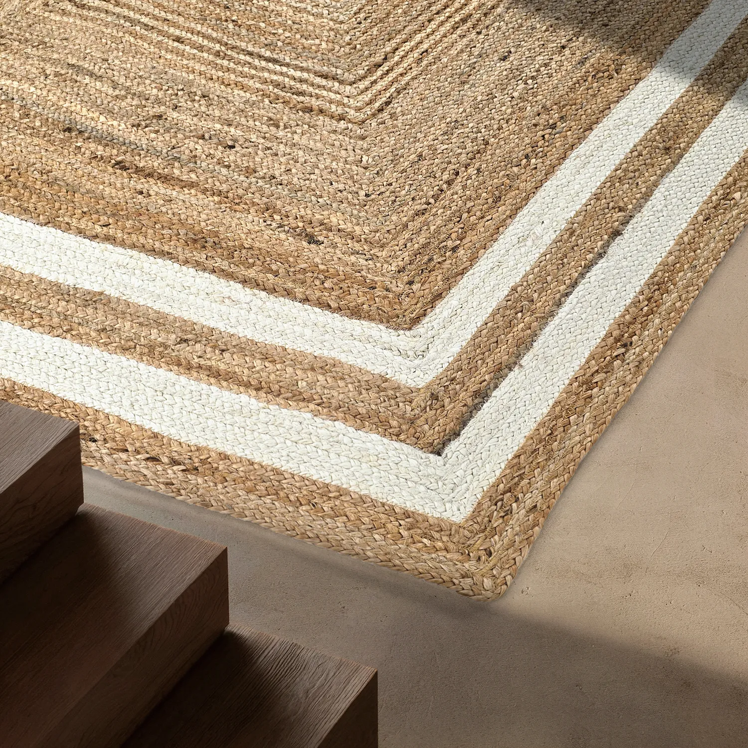 Zsákruha szőnyeg - Jessore (természet/fehér)