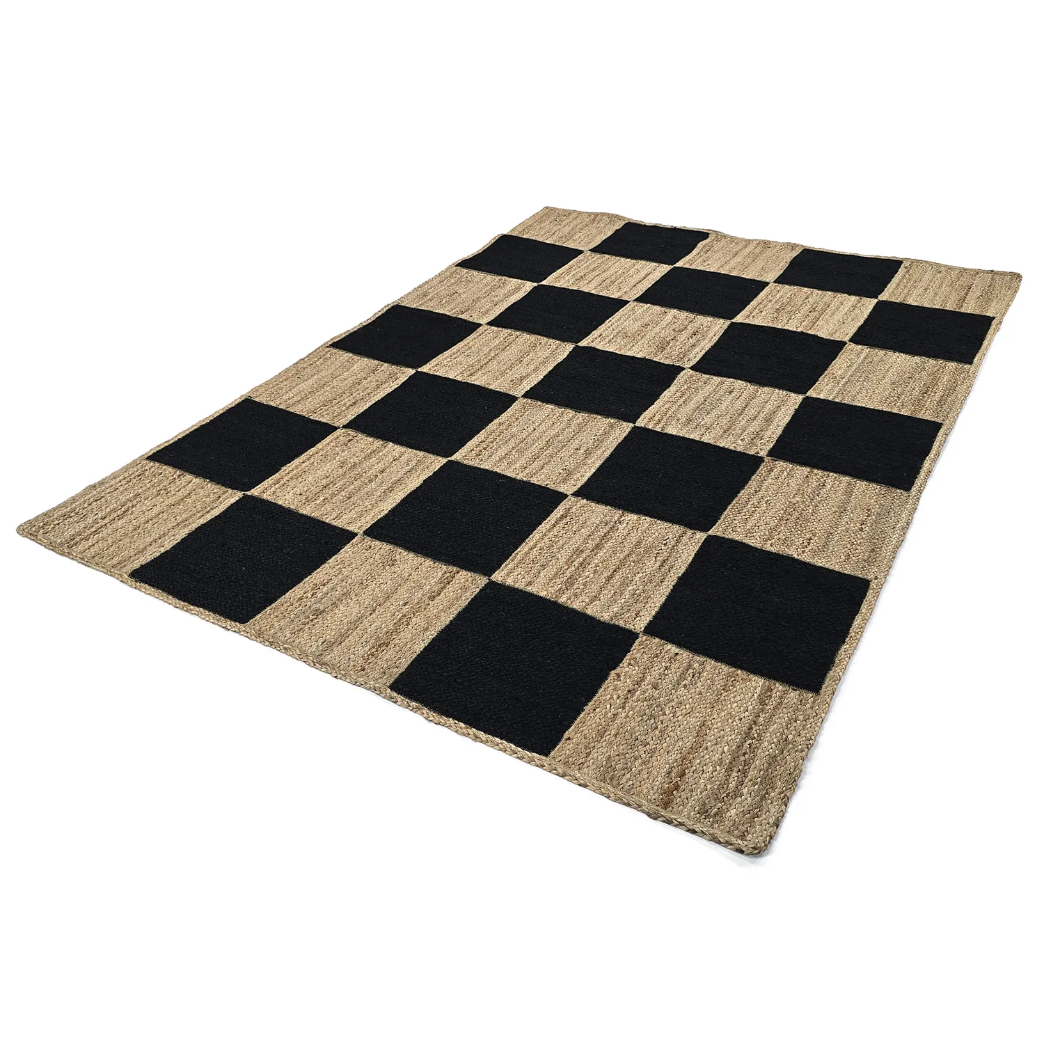 Zsákruha szőnyeg - Khulna (natúr/fekete)