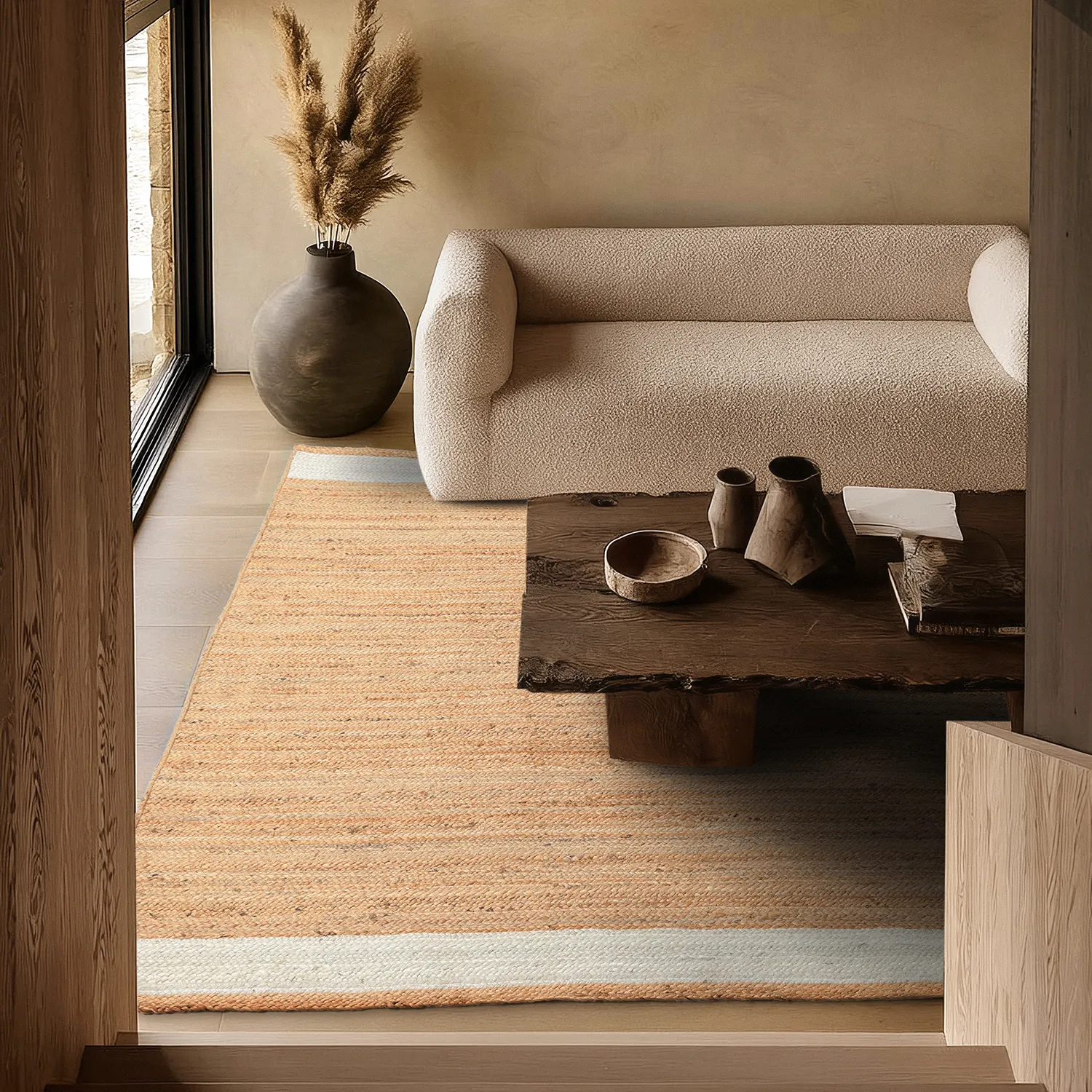 Zsákruha szőnyeg - Senaki (természet/fehér)