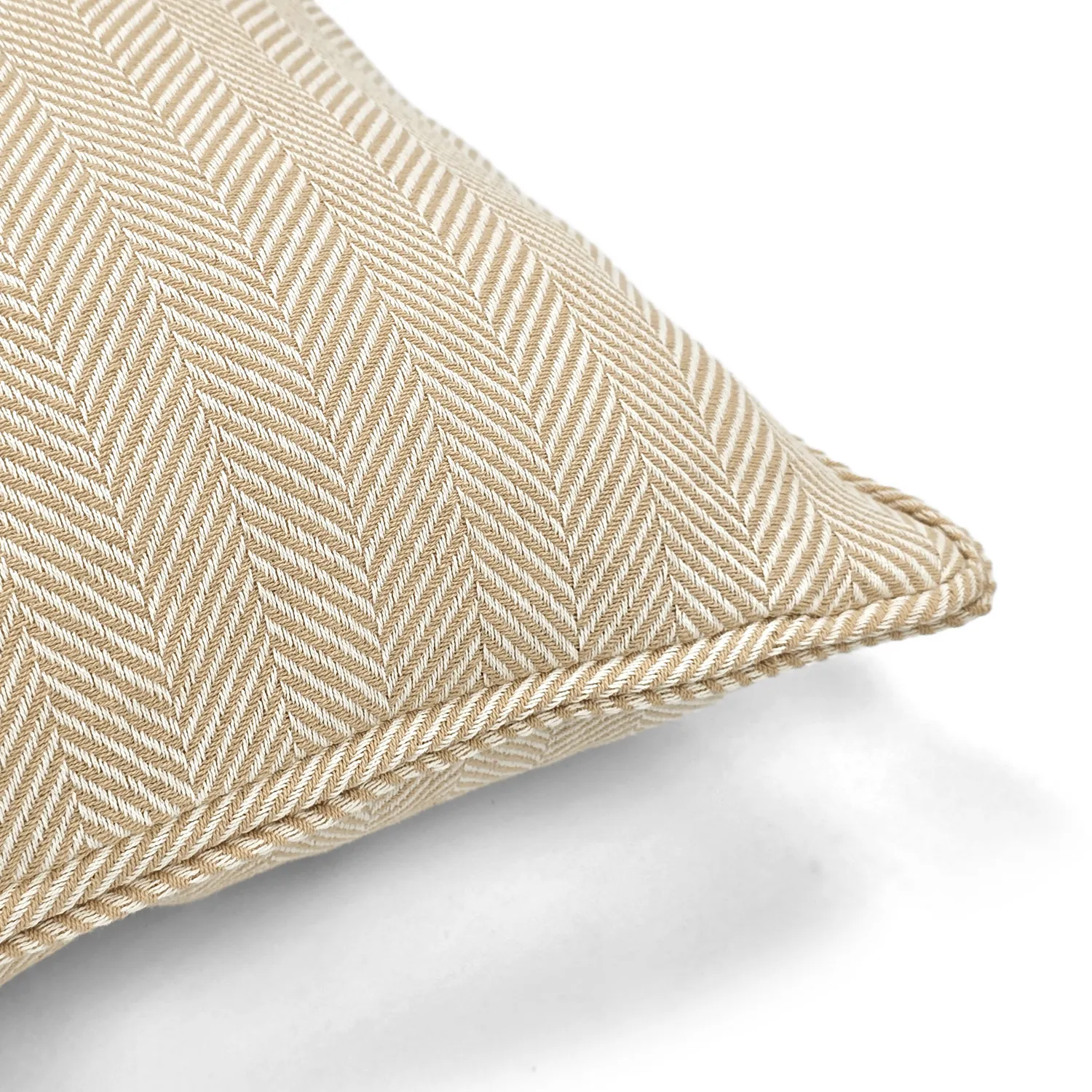 Párnahuzat - Denisa Fishbone (bézs/fehér)