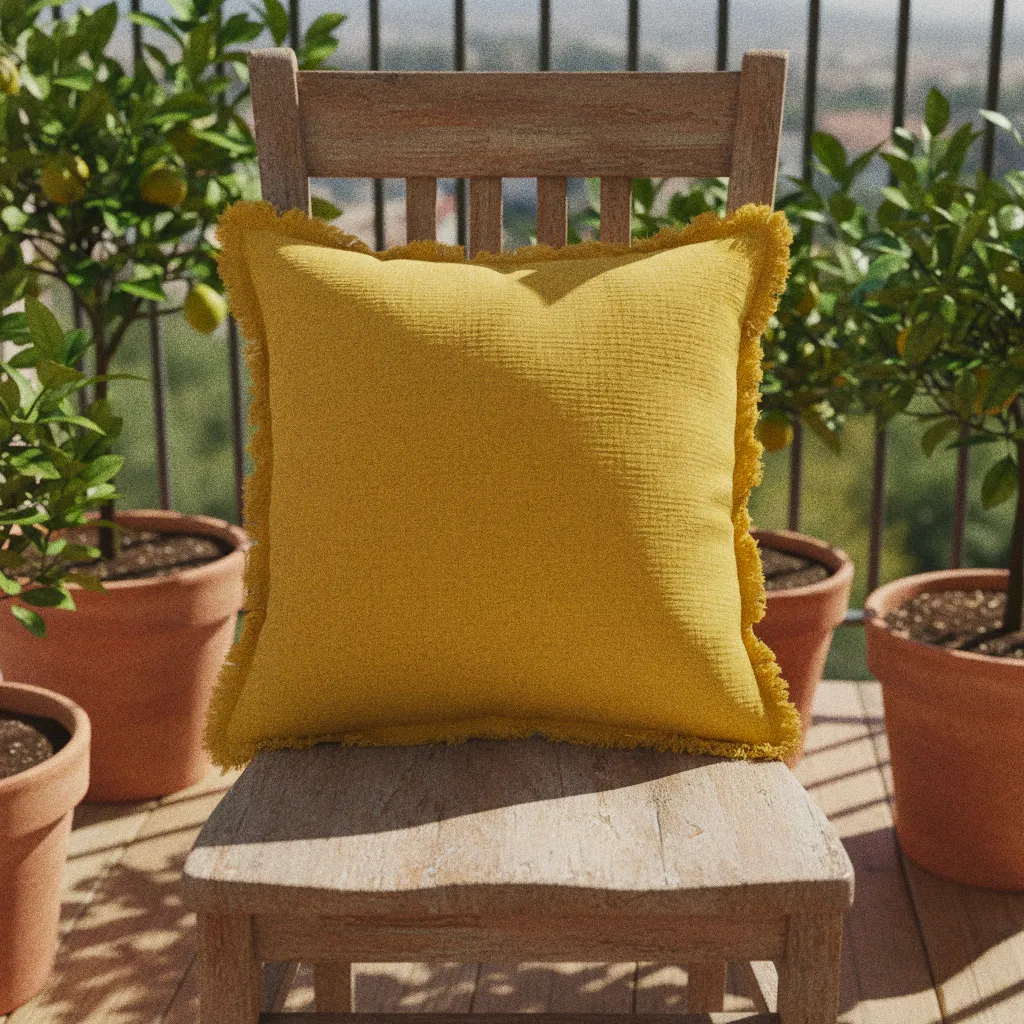 Párnahuzat - Dorena (mustársárga)