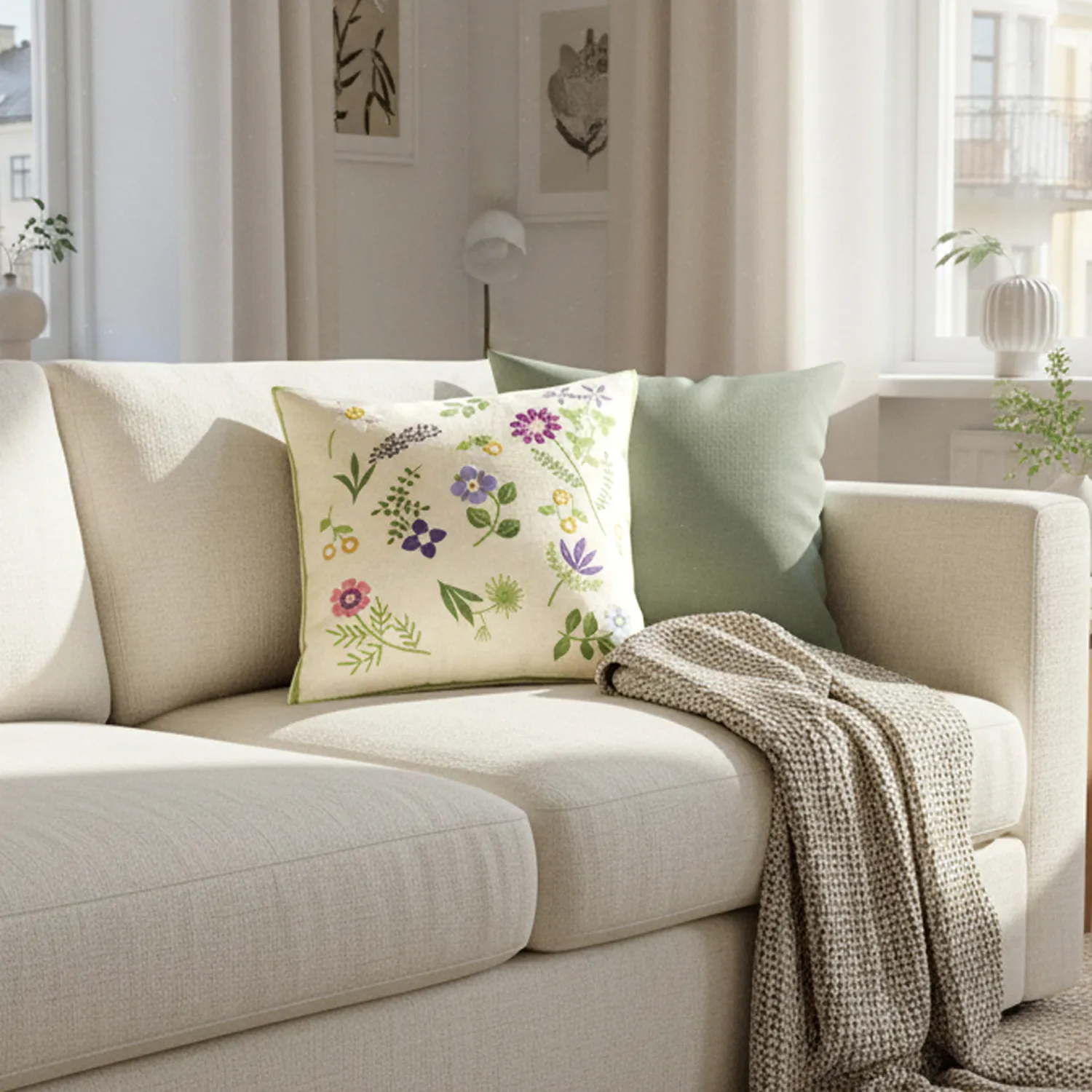 Párnahuzat - Esbo Embroidered Cushion Cover (multi)
