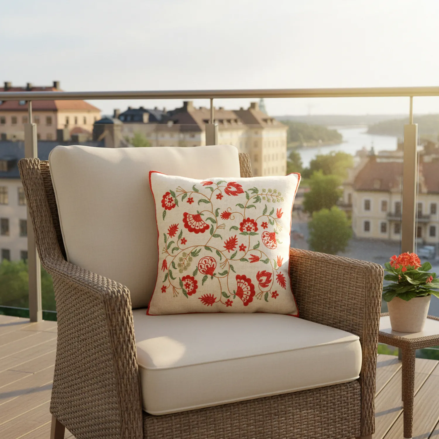Párnahuzat - Kalmar Embroidered Cushion Cover (multi)