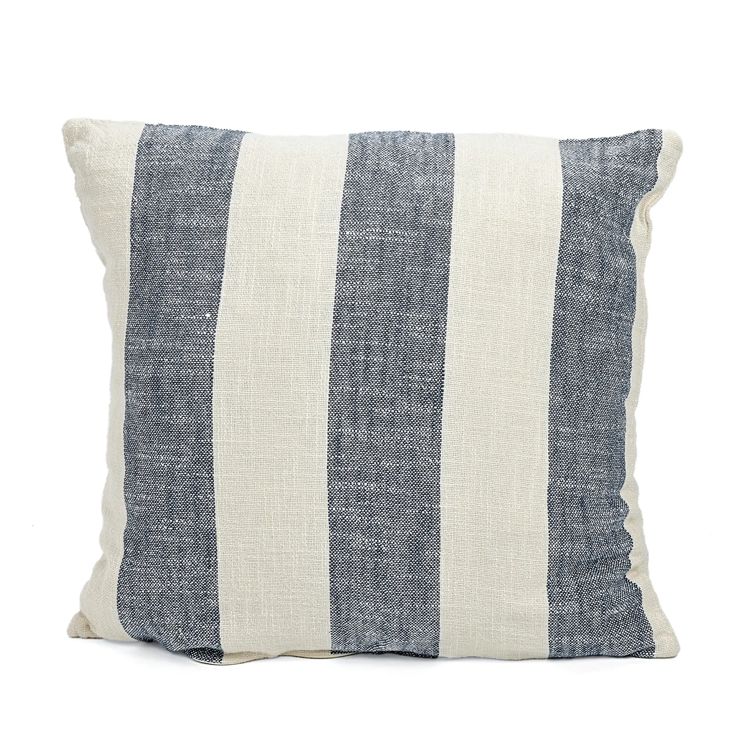 Párnahuzat - Kora stripe cotton cushion cover (krém/sötétkék)