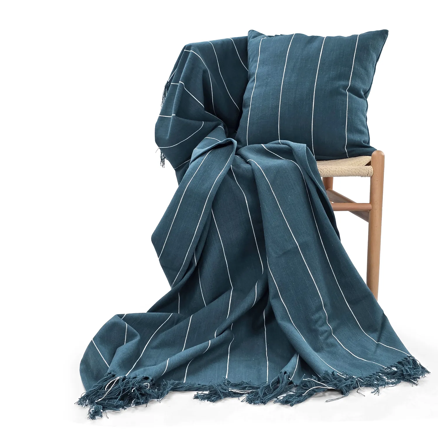 Párnahuzat - Martina Stripe (kék/fehér)