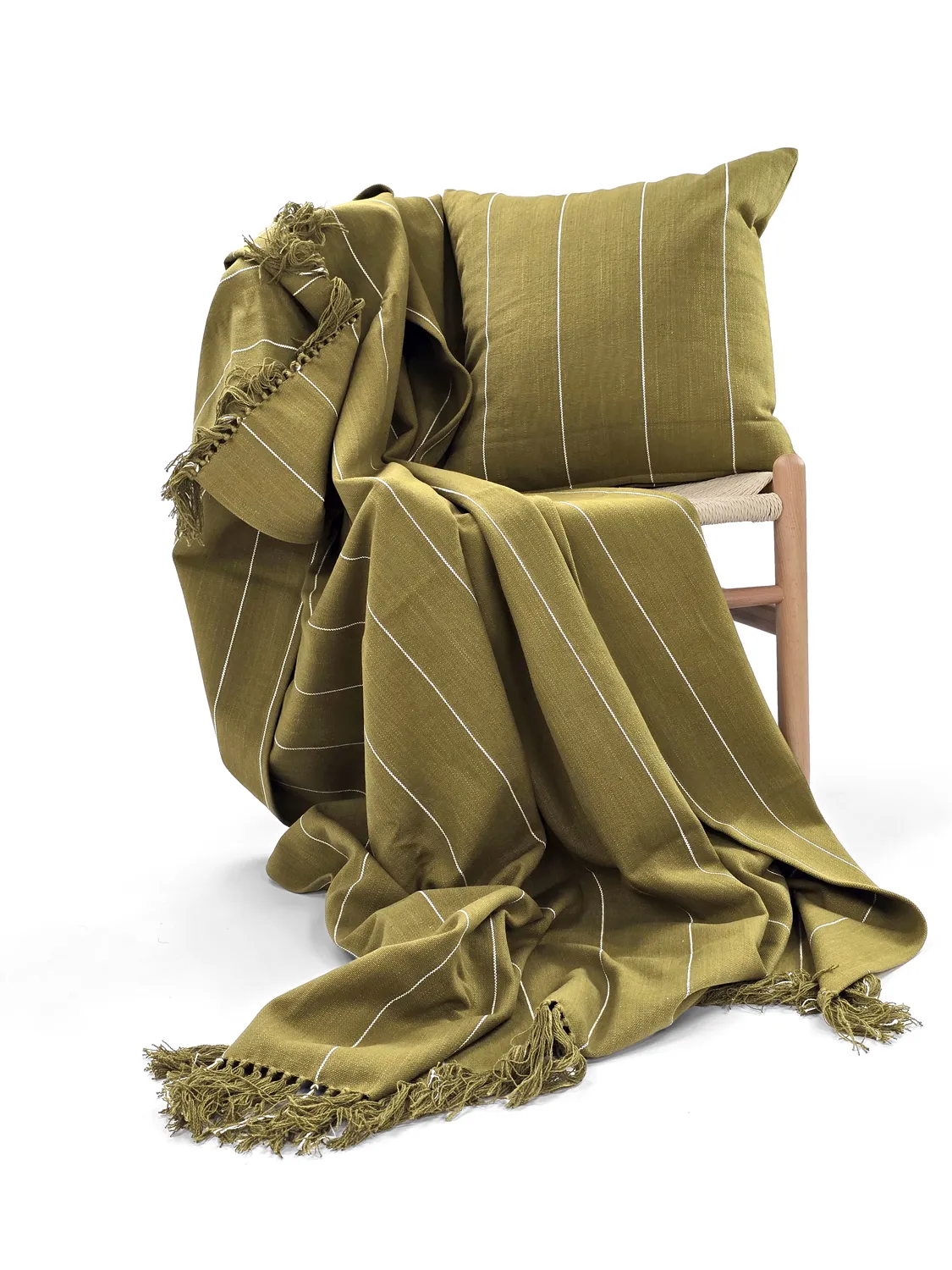 Párnahuzat - Martina Stripe (zöld/fehér)