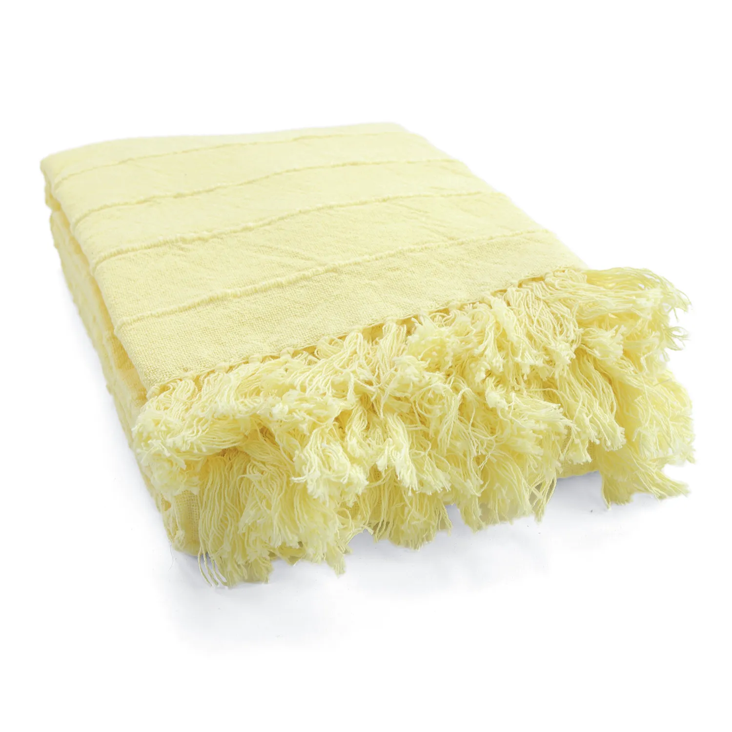 Takarók - Nalani cotton throw (világossárga)