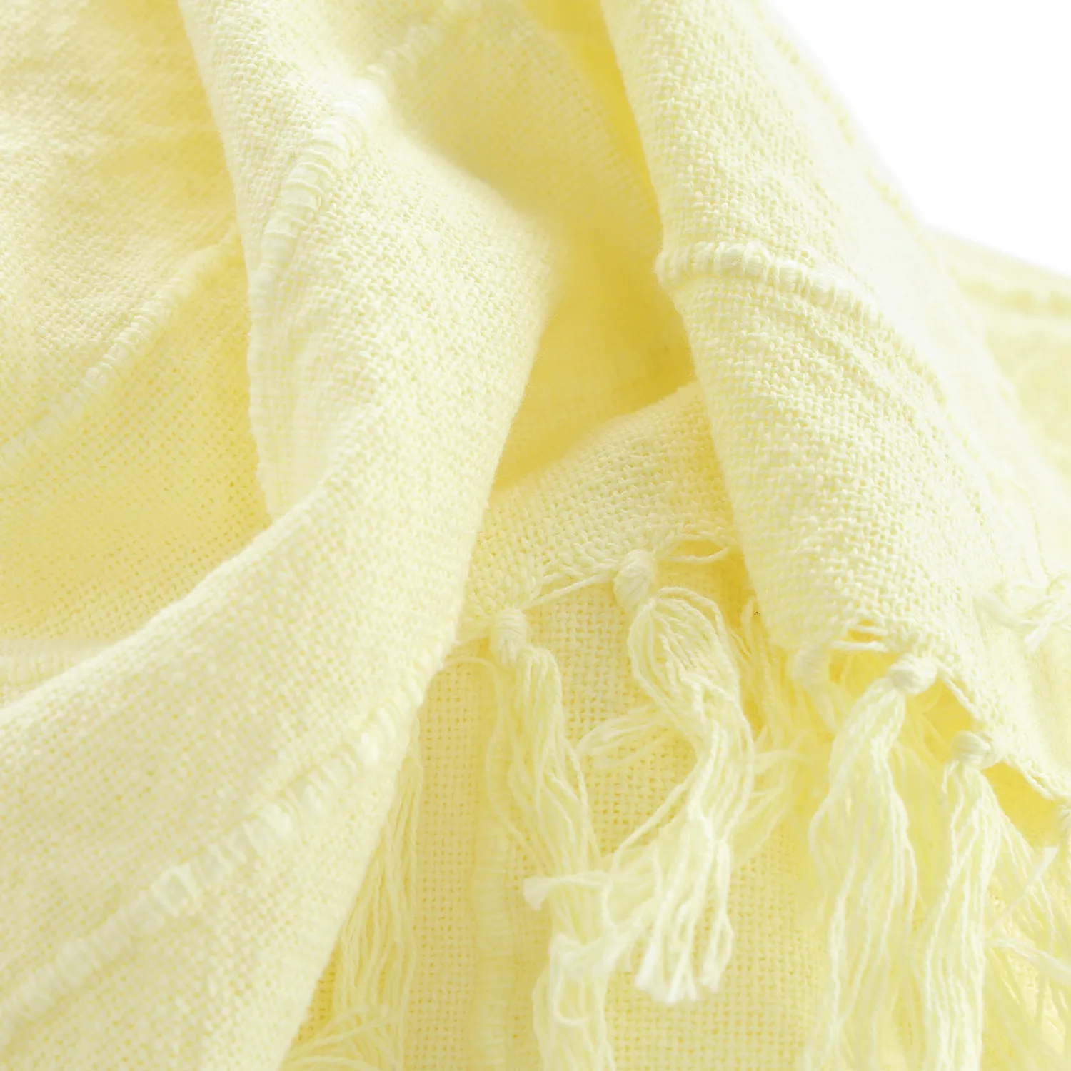 Takarók - Nalani cotton throw (világossárga)