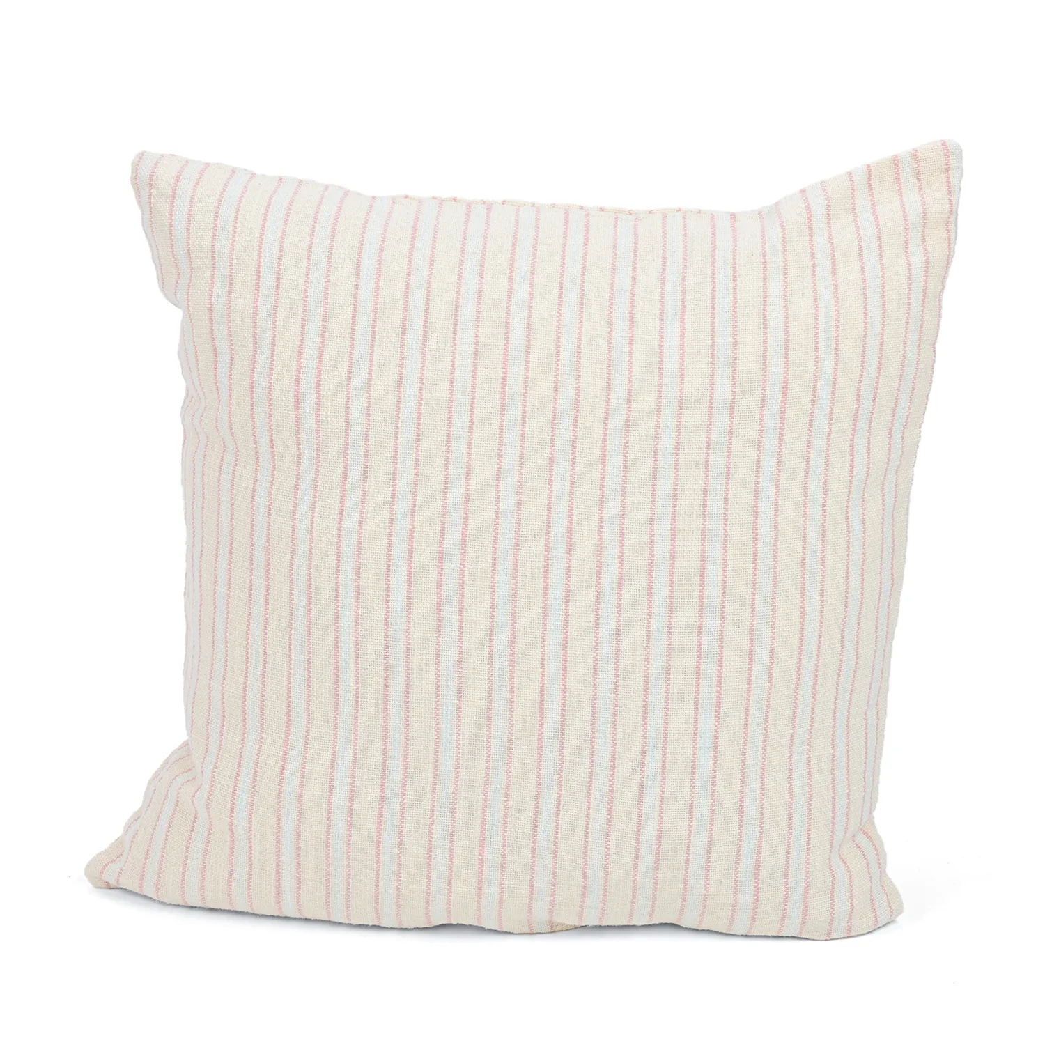 Párnahuzat - Rumi stripe cotton cushion cover (krém/rózsaszín/világoskék)