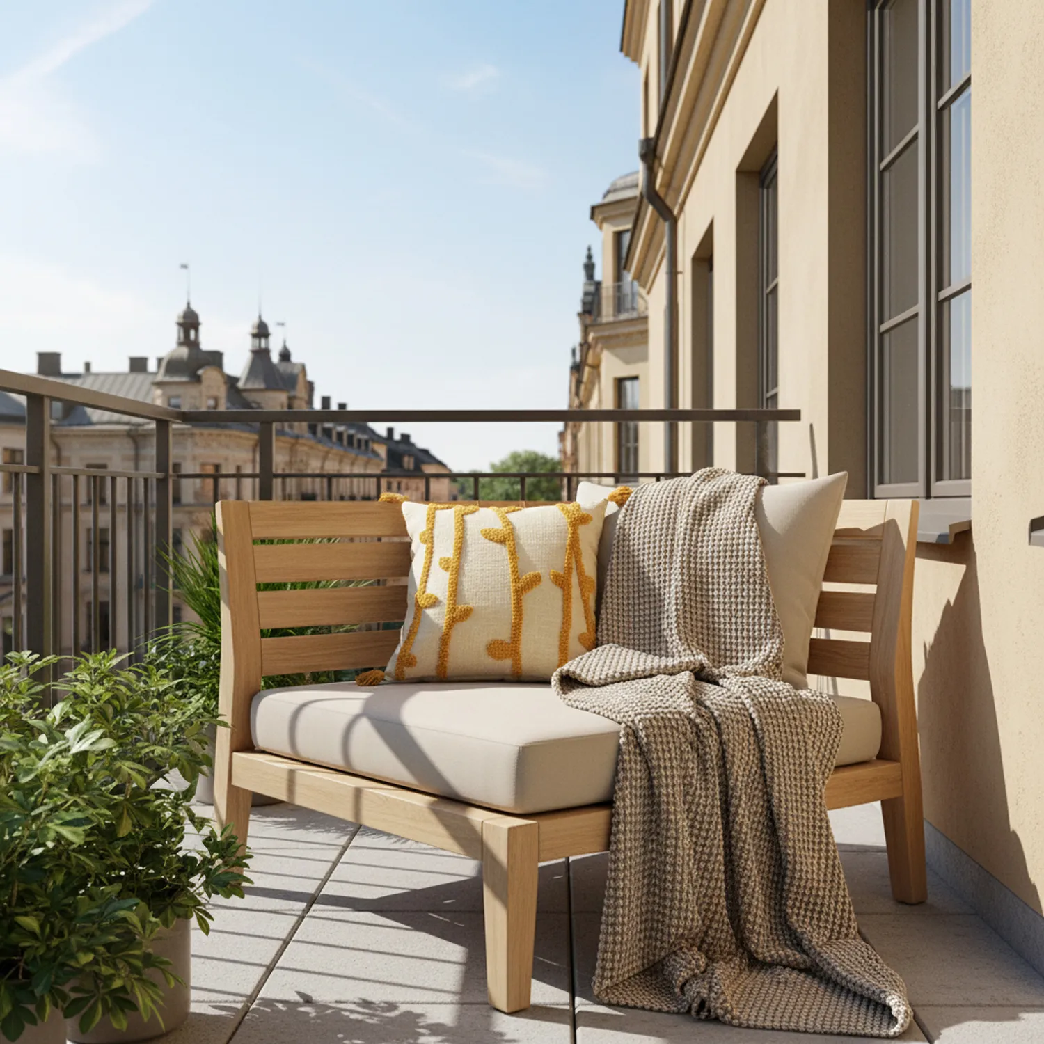 Párnahuzat - Vine (fehér/sárga)