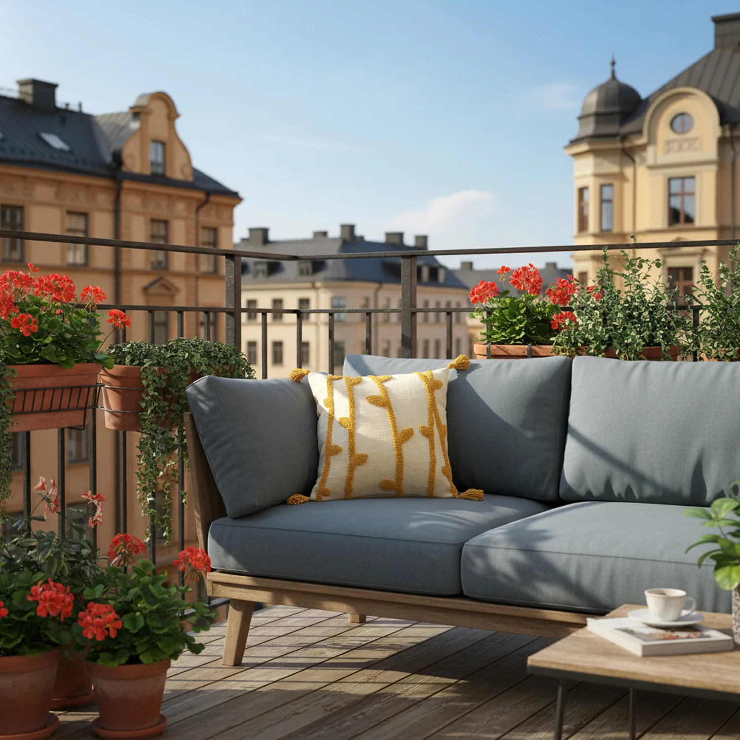 Párnahuzat - Vine (fehér/sárga)