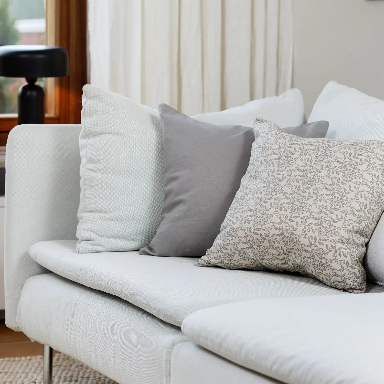 2 darabos párnahuzat készlet - Lilja (szürke)