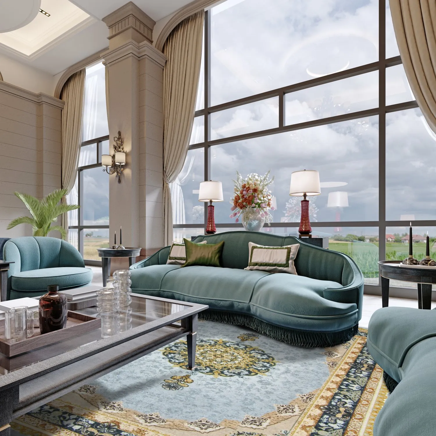 Wilton szőnyeg - Lukla (kék)