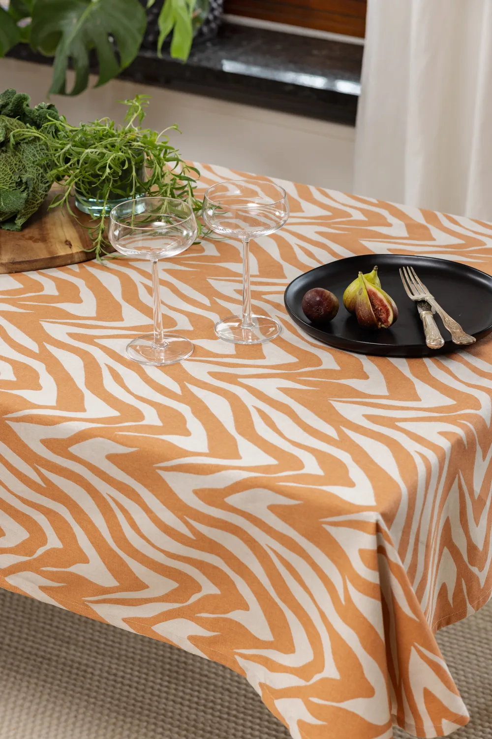 Asztalterítők - Pamut terítő Laura (narancs)
