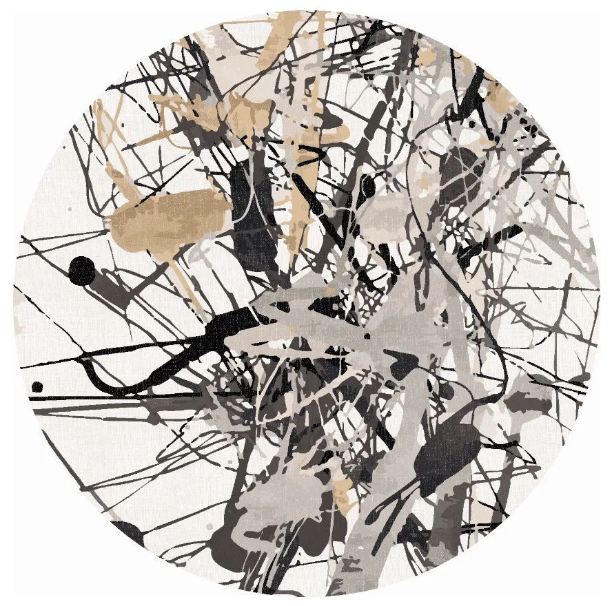 Kerek szőnyeg - Lawrance (szürke/fehér)