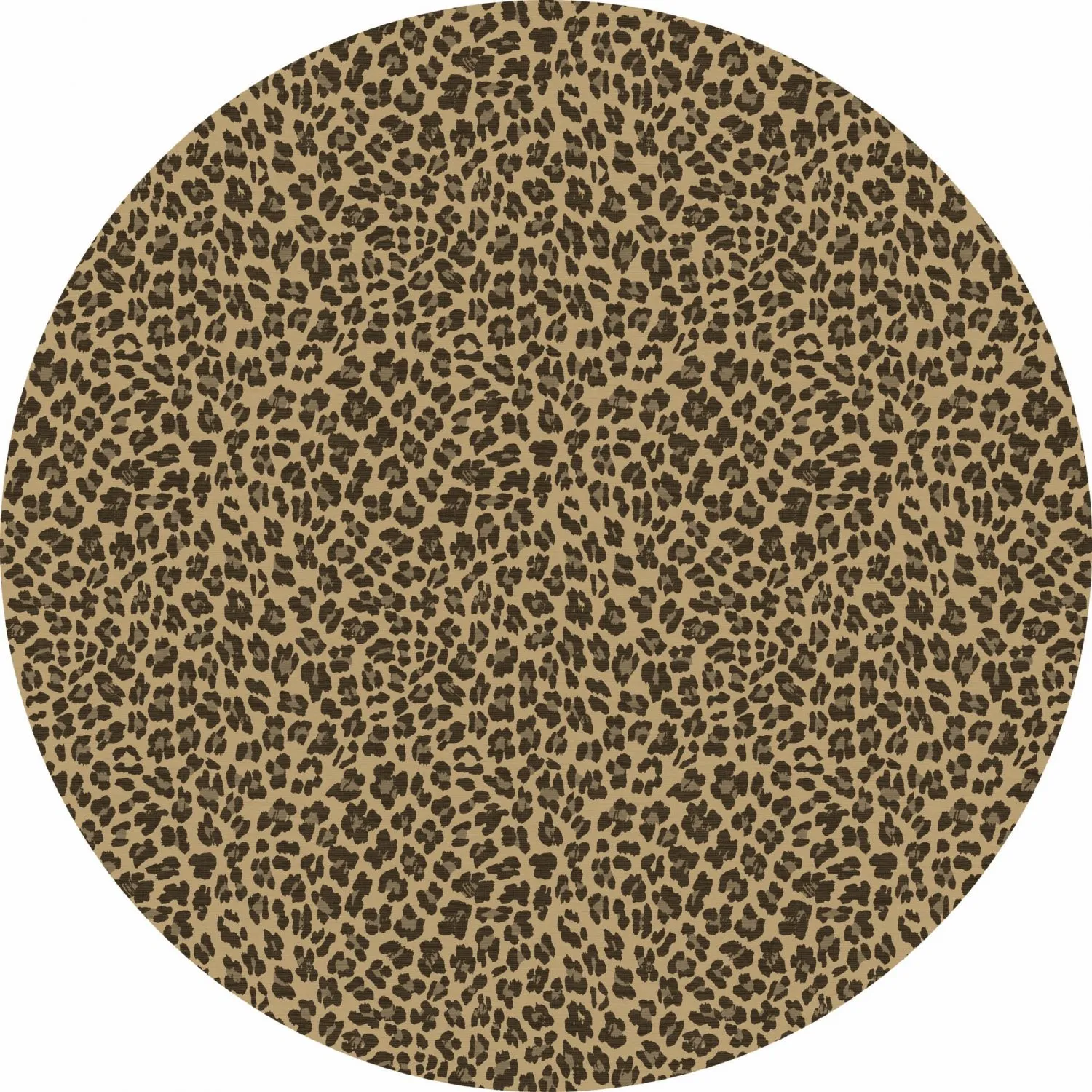 Kerek szőnyeg - Leopard (barna)
