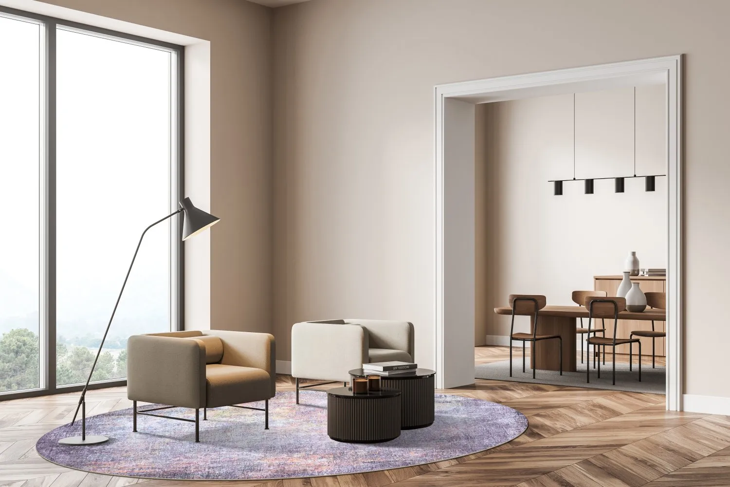 Kerek szőnyeg - Tarnos (lila)