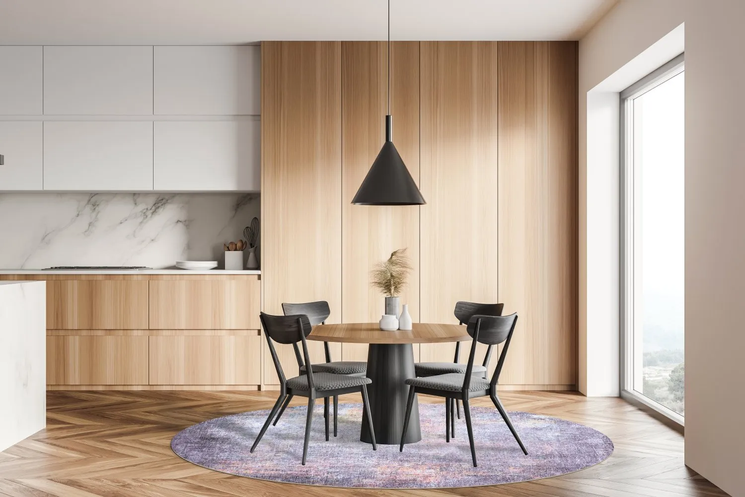 Kerek szőnyeg - Tarnos (lila)