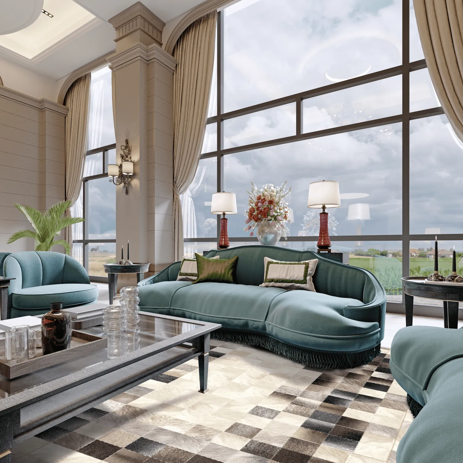 Wilton szőnyeg - Livada (fehér/többszínű)