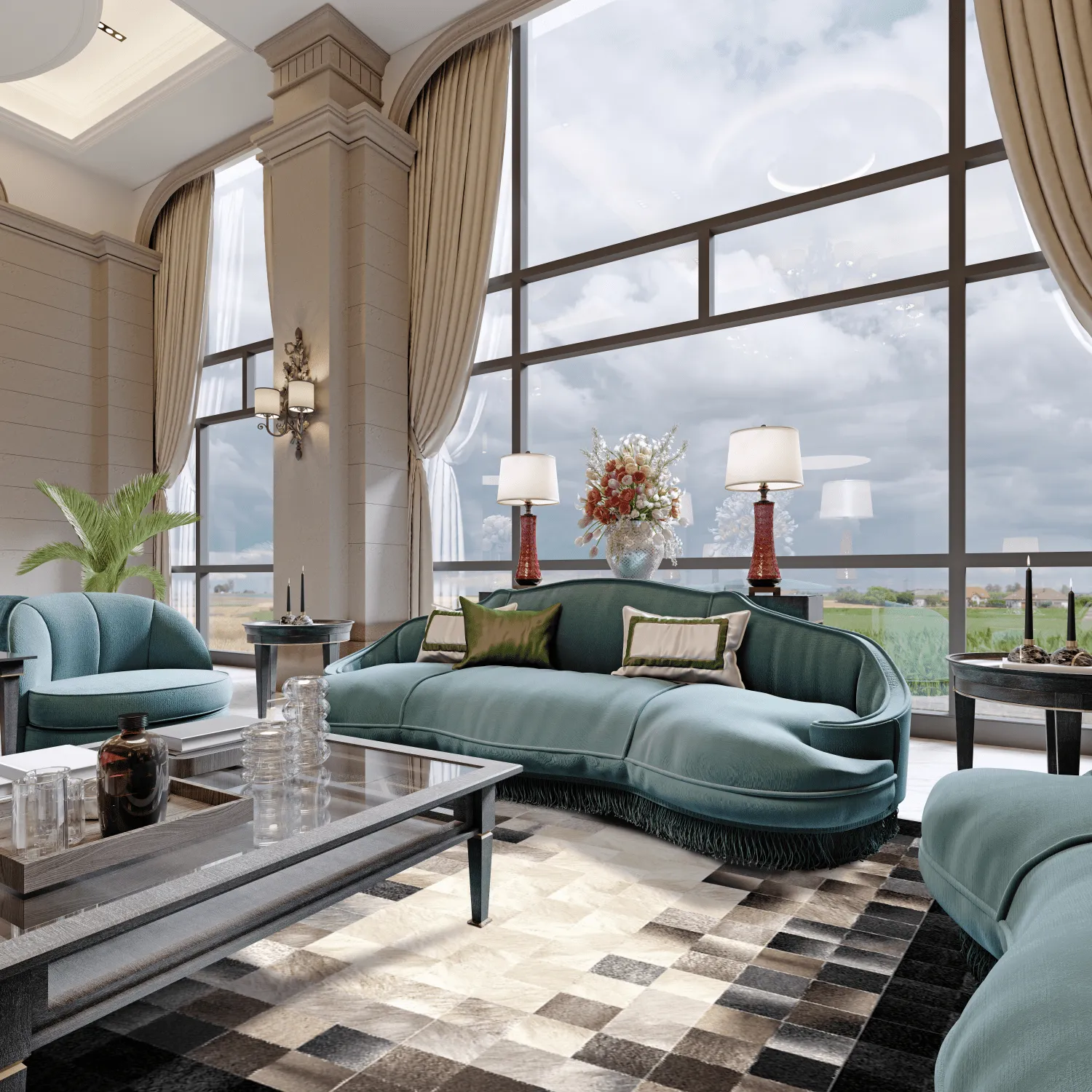 Wilton szőnyeg - Livada (fekete/többszínű)