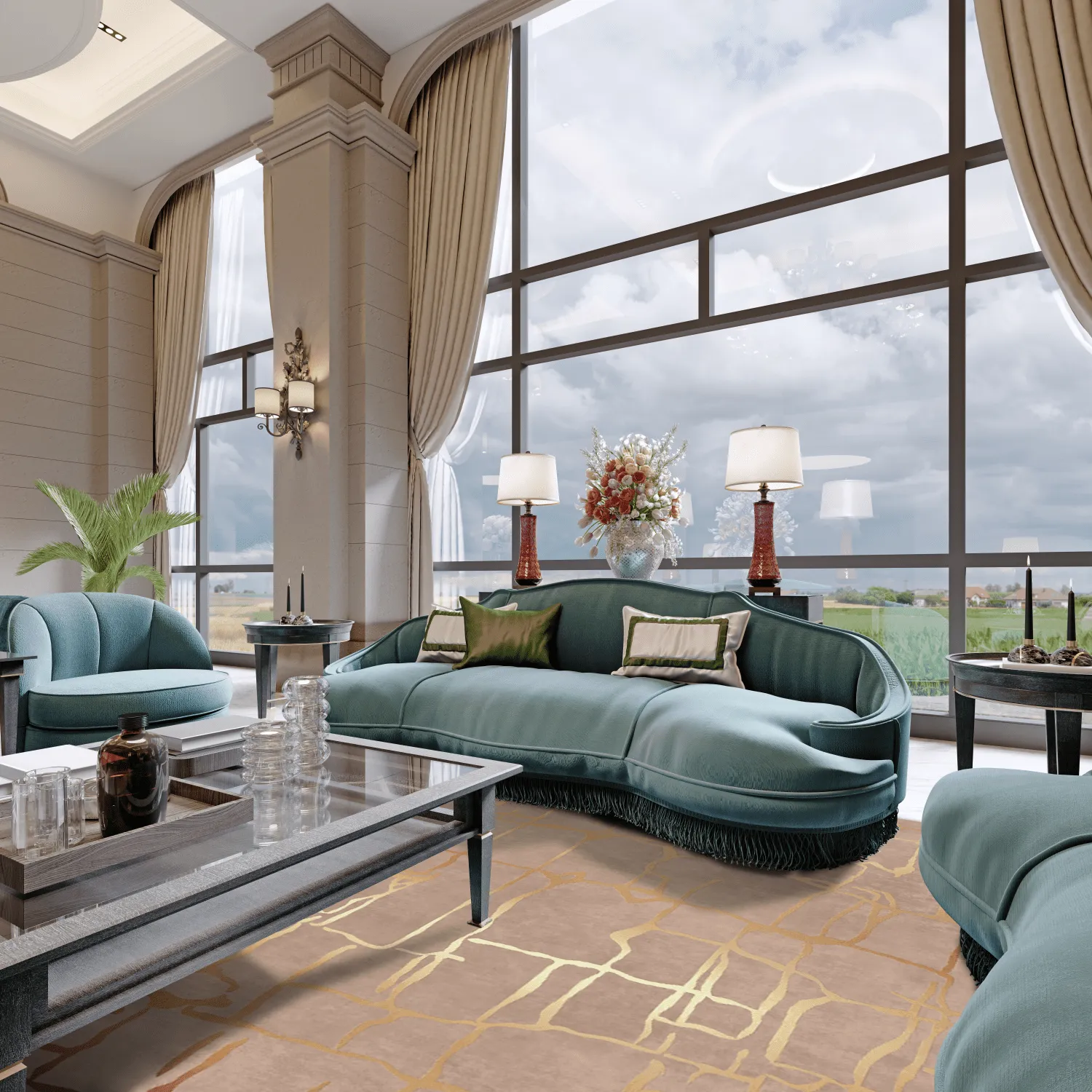 Wilton szőnyeg - Lorenzo (barna/arany)