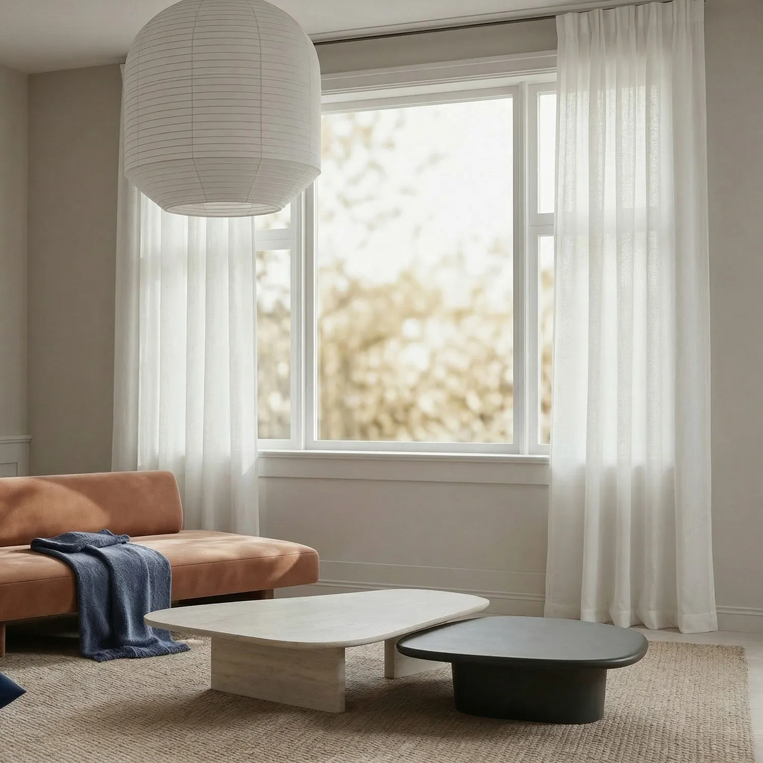 Függöny 2 db-os csomag - Len keverék függöny Lumira (fehér)