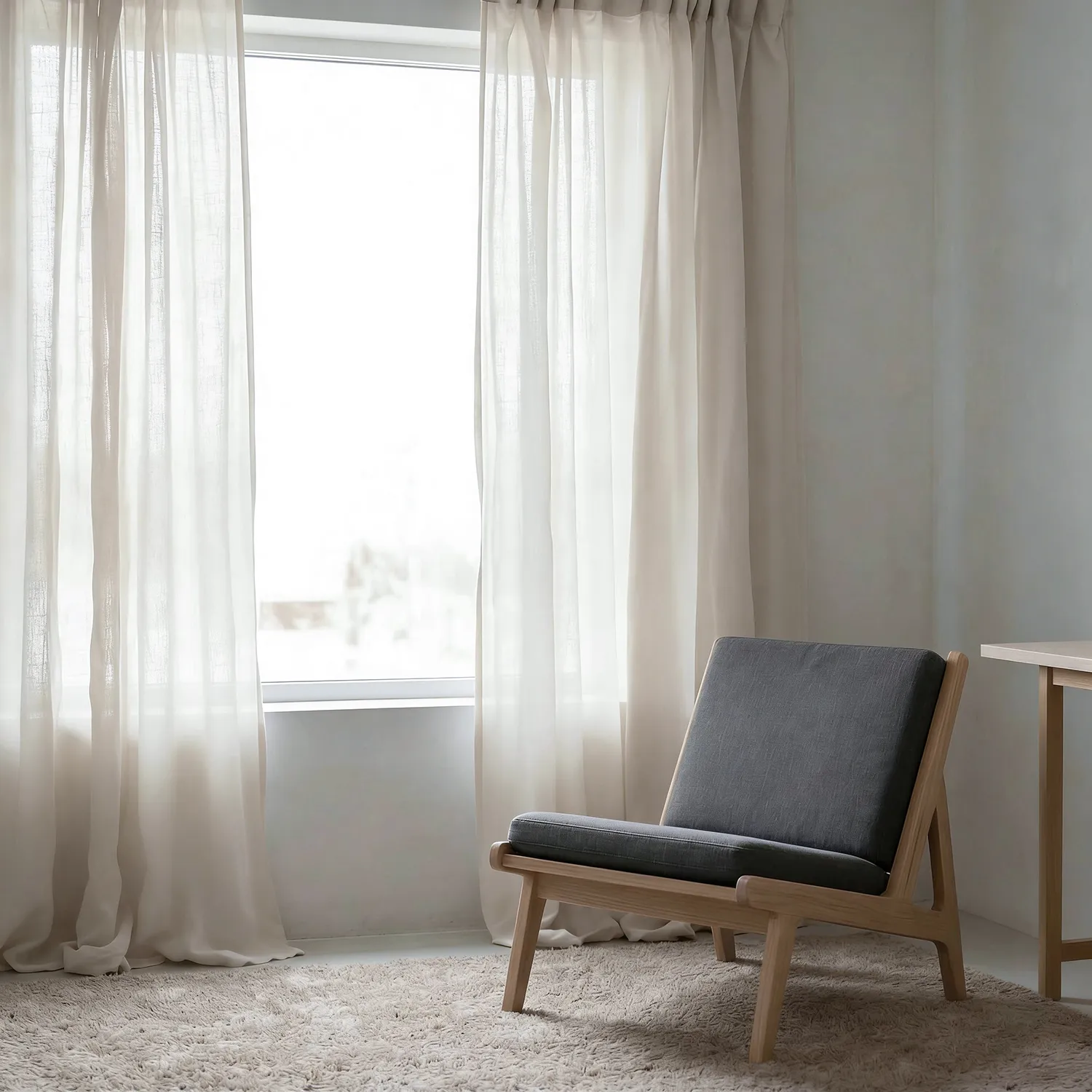 Függöny 2 db-os csomag - Len keverék függöny Lumira (fehér)