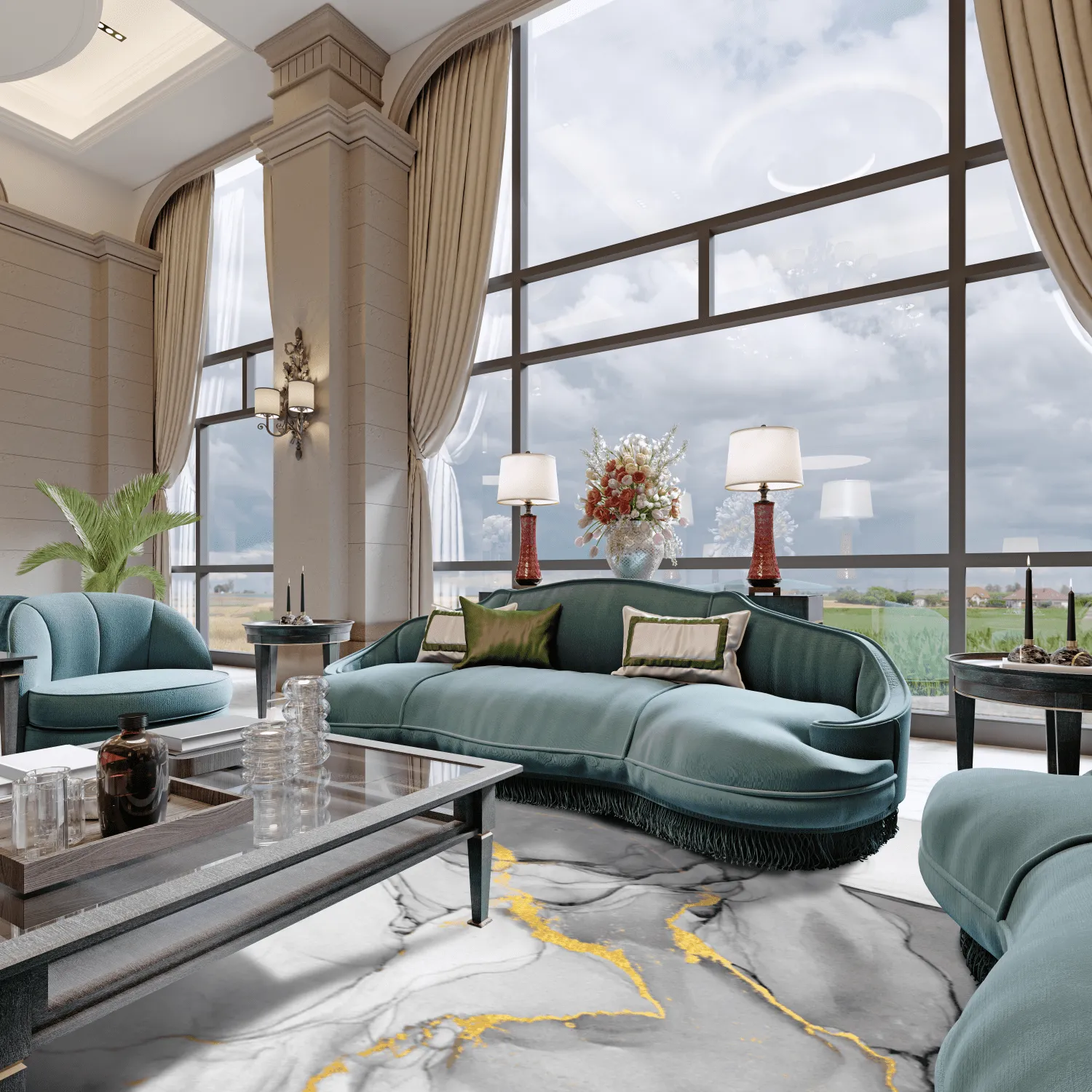 Wilton szőnyeg - Manilva (szürke/fehér/arany)