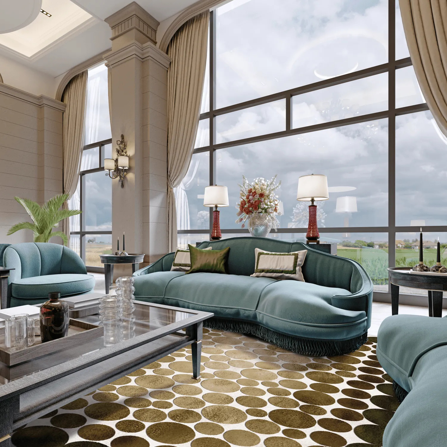 Wilton szőnyeg - Marineo (barna/zöld)