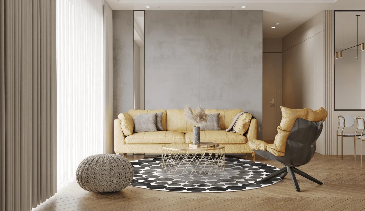 Kerek szőnyeg - Marineo (szürke)