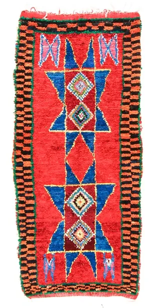 Marokkói Boucherouite szőnyeg 315 x 120 cm