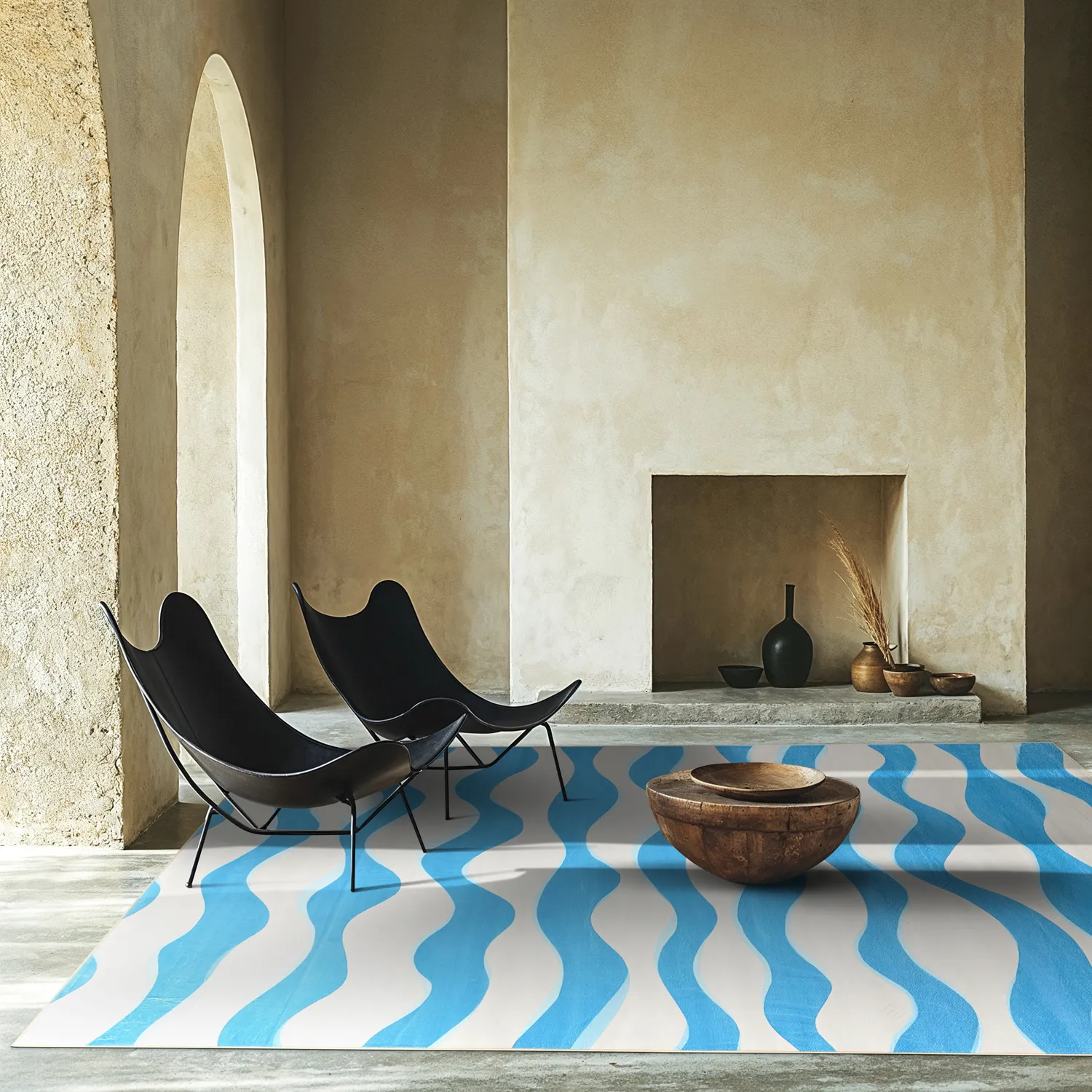 Wilton szőnyeg - Marsala (kék/fehér)