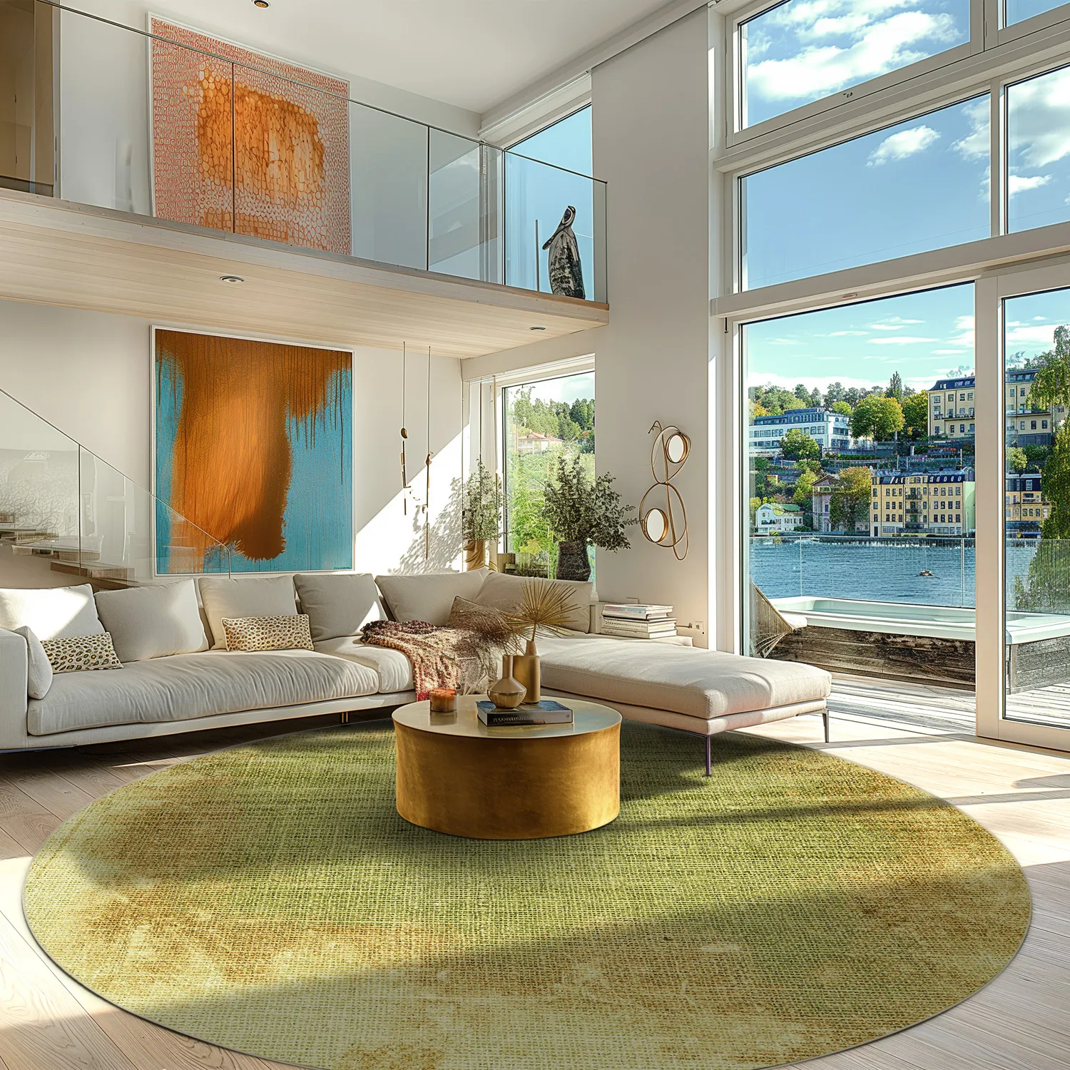 Kerek szőnyeg - Albaida (zöld)