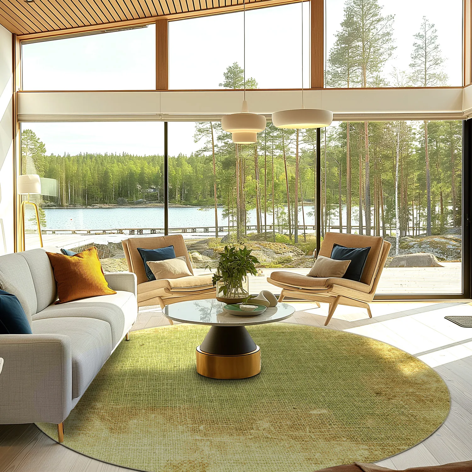 Kerek szőnyeg - Albaida (zöld)