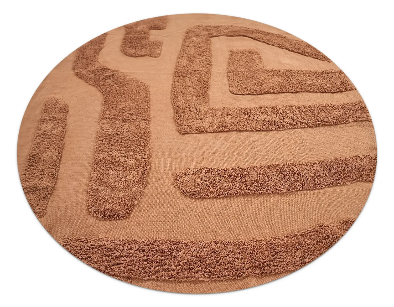 Kerek szőnyeg - Alexa Natural Cotton Shaggy (terrakotta)