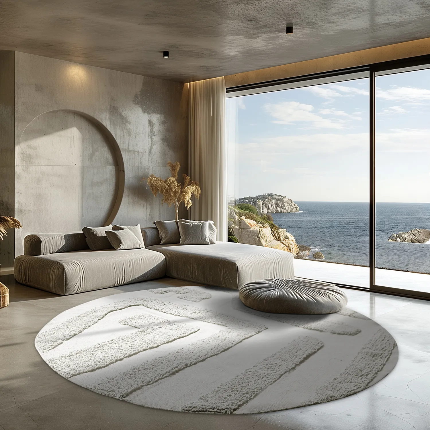 Kerek szőnyeg - Alexa Natural Cotton Shaggy (offwhite)