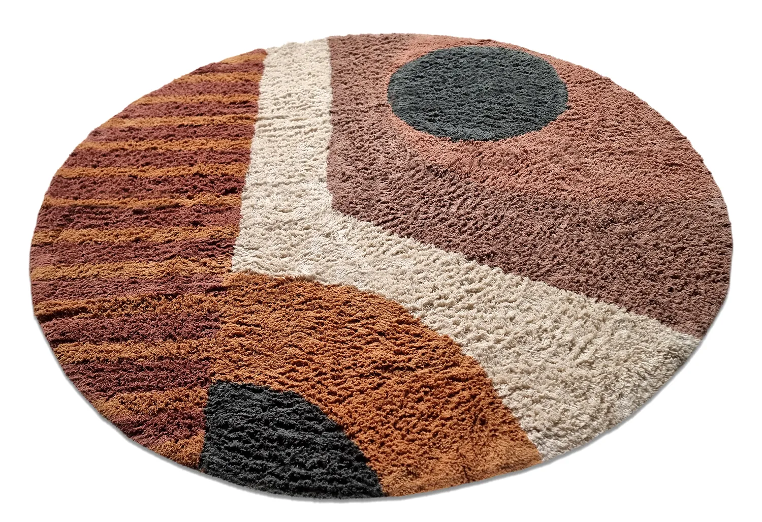 Kerek szőnyeg - Alpe Natural Cotton Shaggy (többszínű)