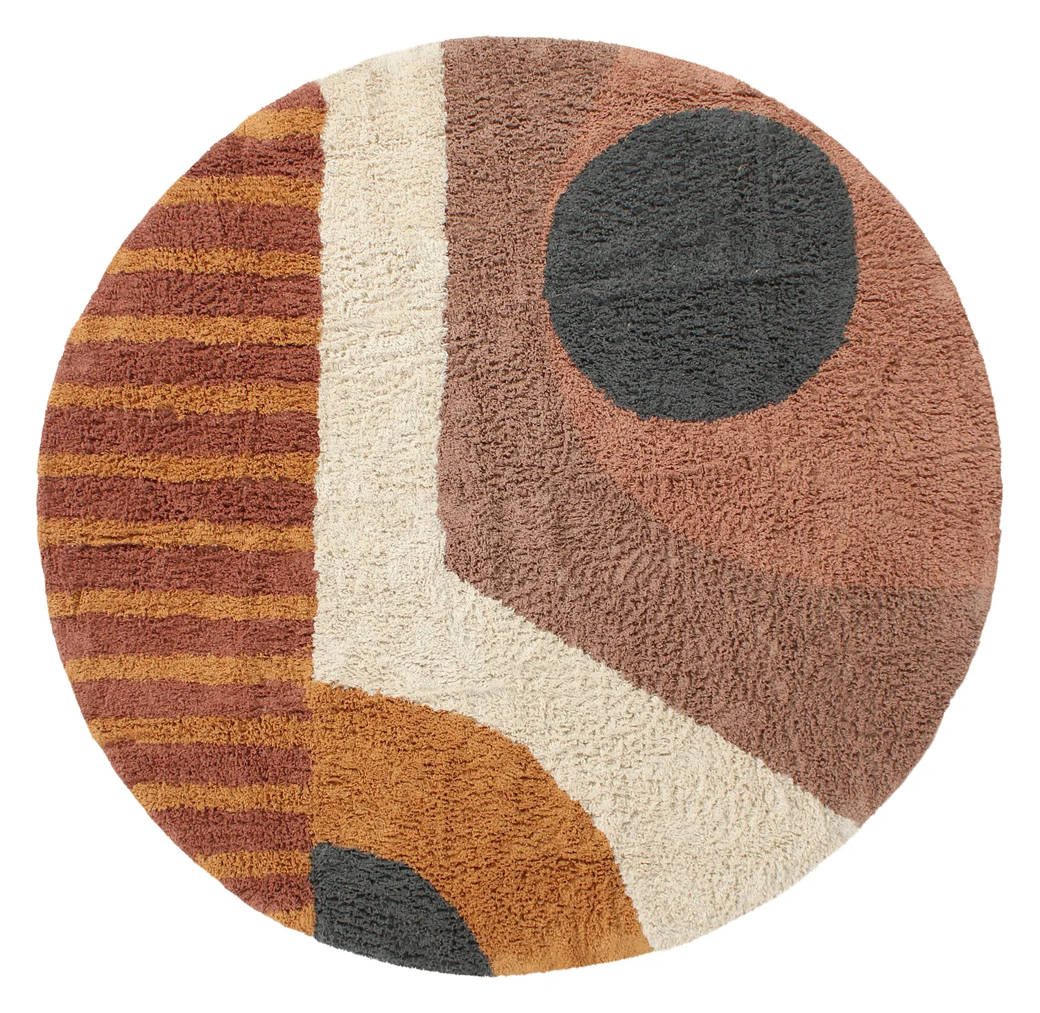 Kerek szőnyeg - Alpe Natural Cotton Shaggy (többszínű)