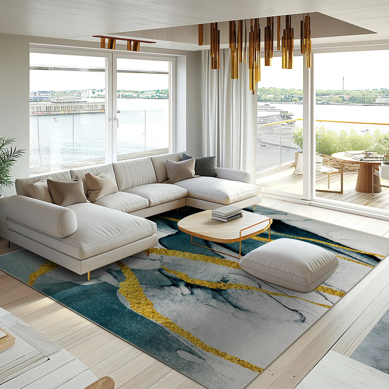 Wilton szőnyeg - Alvaro (kék/fehér/arany)