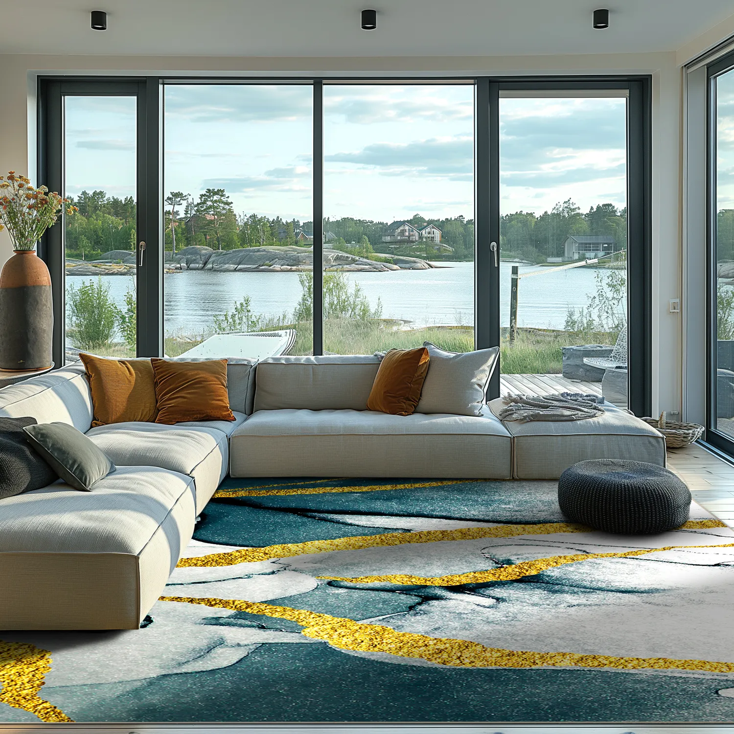 Wilton szőnyeg - Alvaro (kék/fehér/arany)