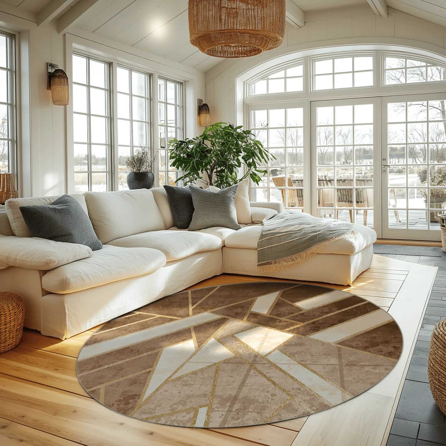 Kerek szőnyeg - Amasra (bezs)