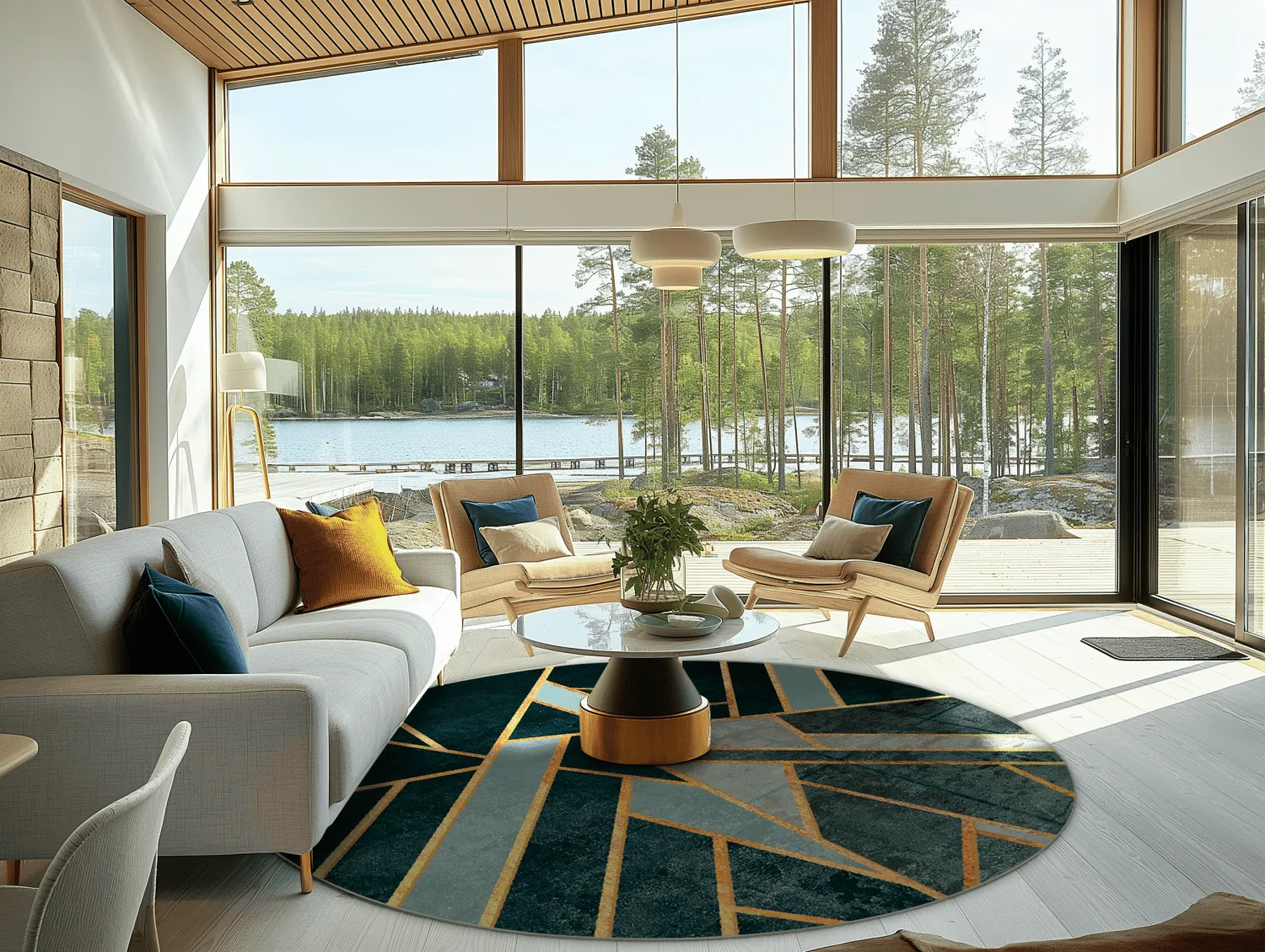 Kerek szőnyeg- Amasra (zöld)