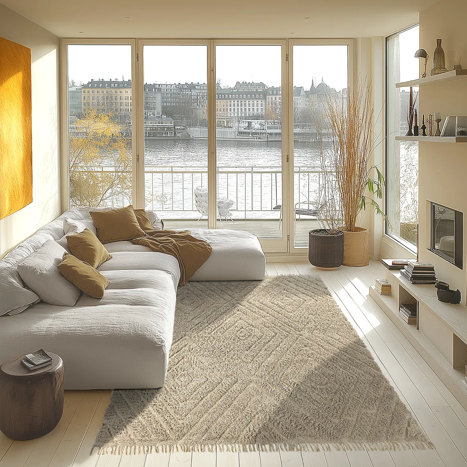 Shaggy szőnyeg - Amberley Natural Cotton Shaggy (bézs)